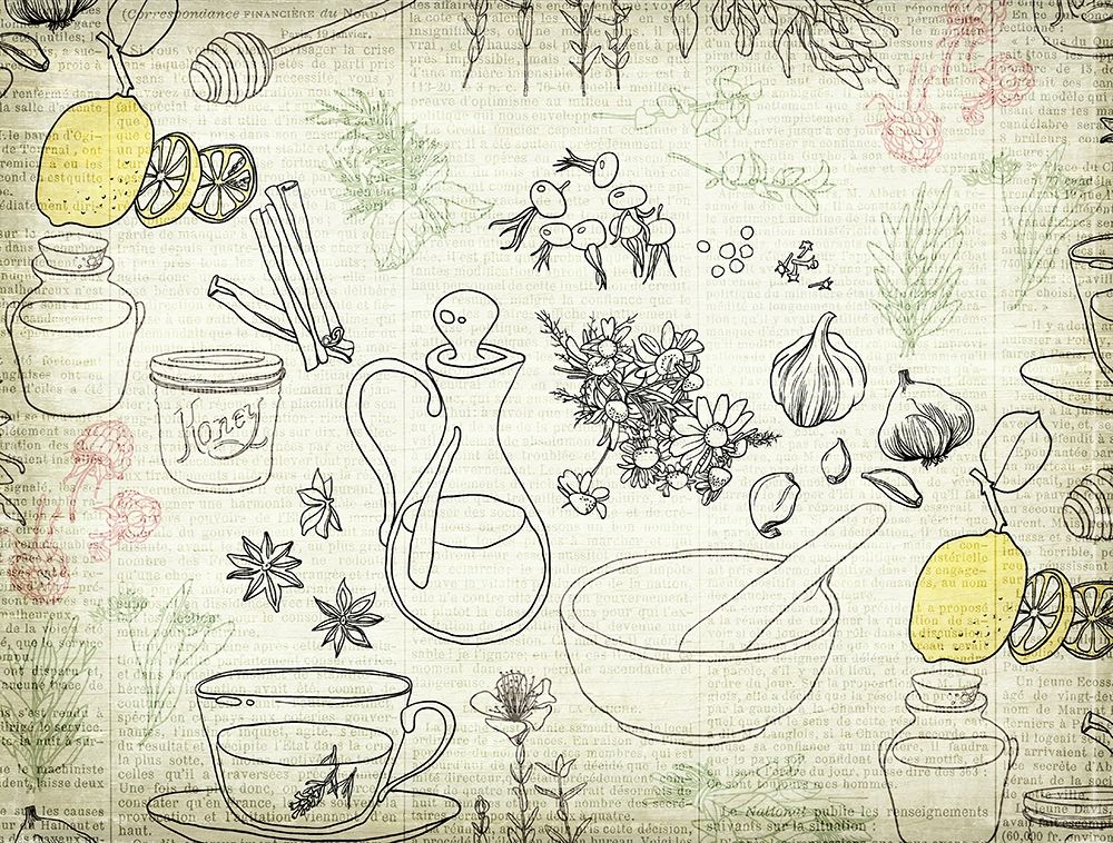 Lemon Tea and Herbs art print by Kimberly Allen for $57.95 CAD