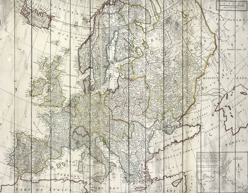 Europe Map art print by Kimberly Allen for $57.95 CAD