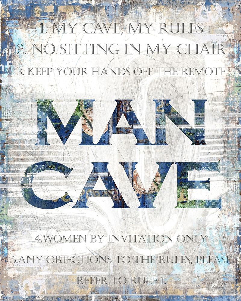 Man Cave Rules art print by Kimberly Allen for $57.95 CAD
