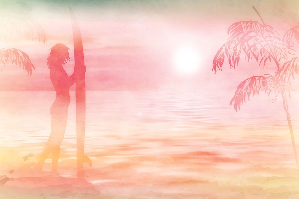 Sunset at the Beach art print by Kimberly Allen for $57.95 CAD