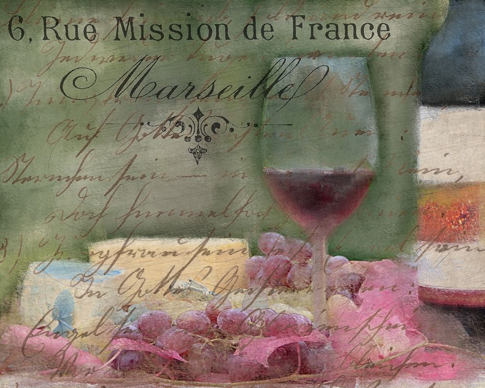 Wine and Cheese art print by Kimberly Allen for $57.95 CAD