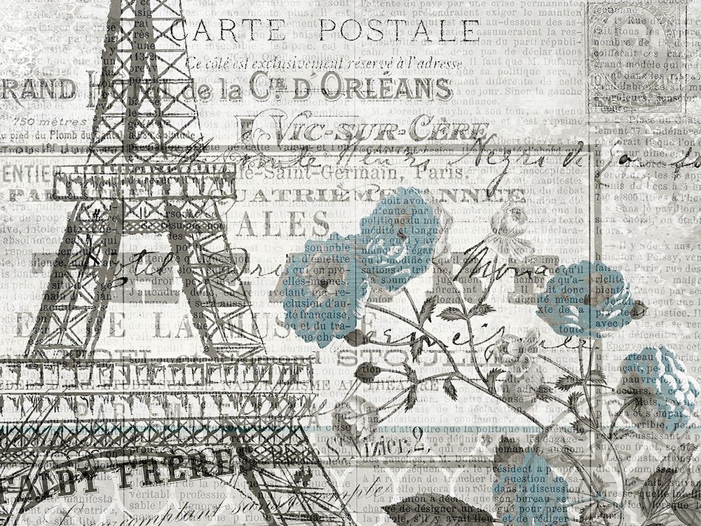 Paris Blue 1 art print by Kimberly Allen for $57.95 CAD