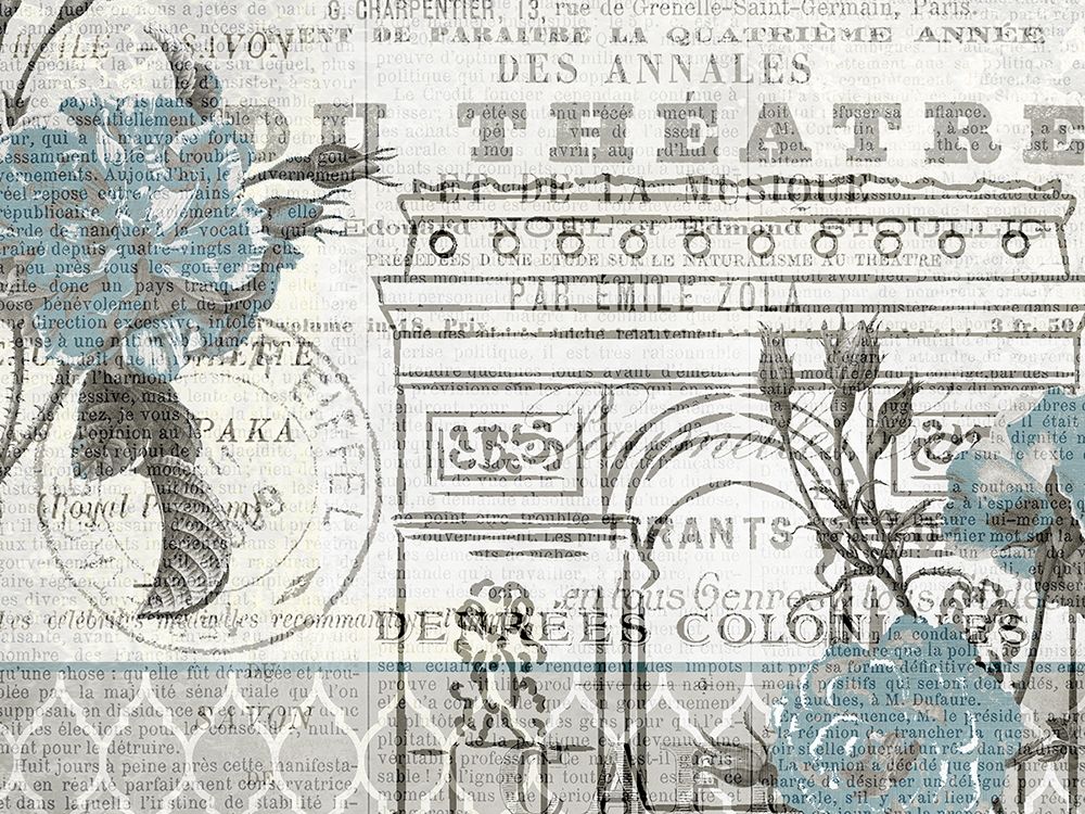 Paris Blue 2 art print by Kimberly Allen for $57.95 CAD
