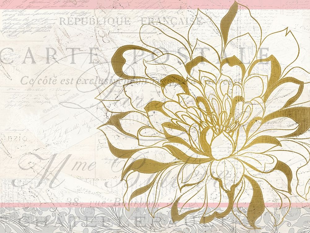 Pink and Gold Bloom 1 art print by Kimberly Allen for $57.95 CAD
