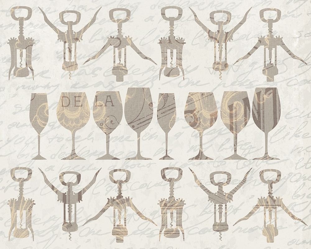 Wine in a Row v2 art print by Kimberly Allen for $57.95 CAD