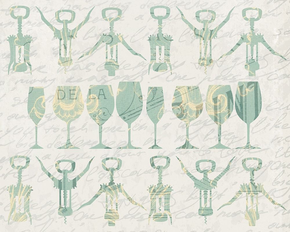 Wine in a Row art print by Kimberly Allen for $57.95 CAD