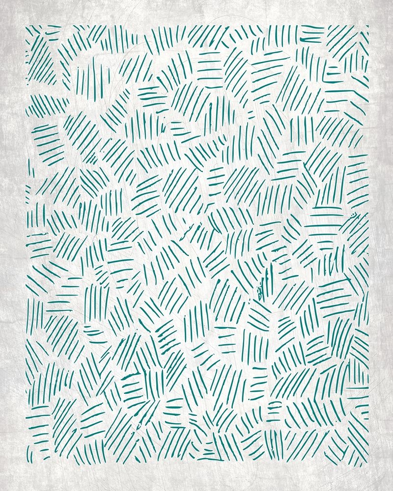 Teal Crosshatched 3 art print by Kimberly Allen for $57.95 CAD