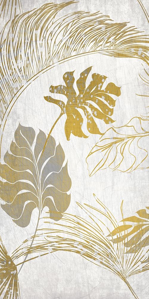 Golden Leaves Tropics 1 art print by Kimberly Allen for $57.95 CAD