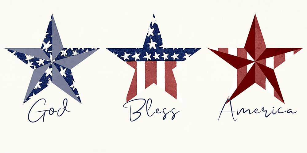 God Bless Panel Stars art print by Kimberly Allen for $57.95 CAD