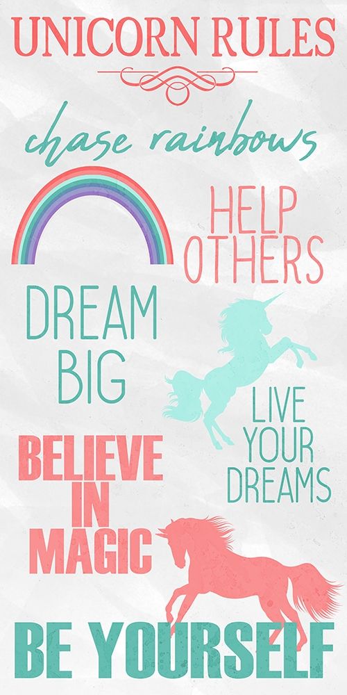 Unicorn Rules 1 art print by Kimberly Allen for $57.95 CAD