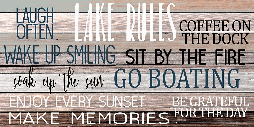 Lake Rules art print by Kimberly Allen for $57.95 CAD