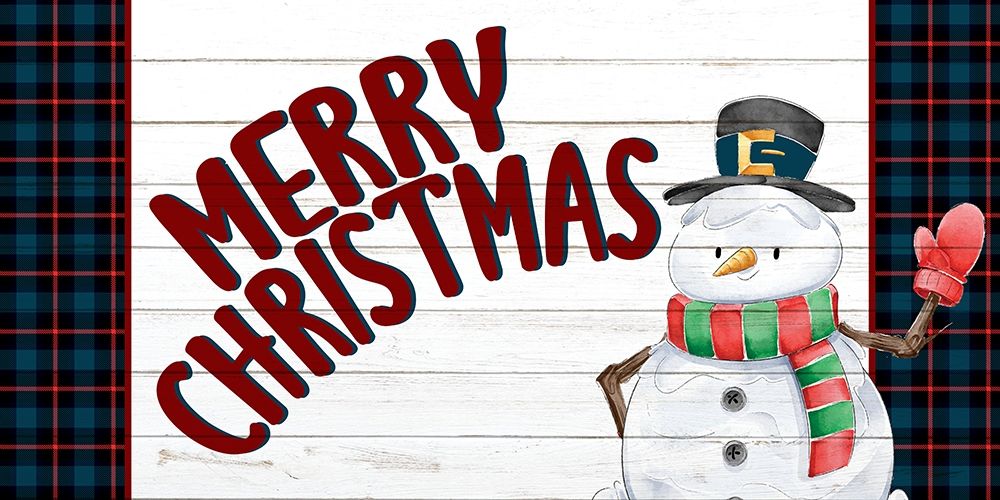Merry Christmas Snowman art print by Kimberly Allen for $57.95 CAD