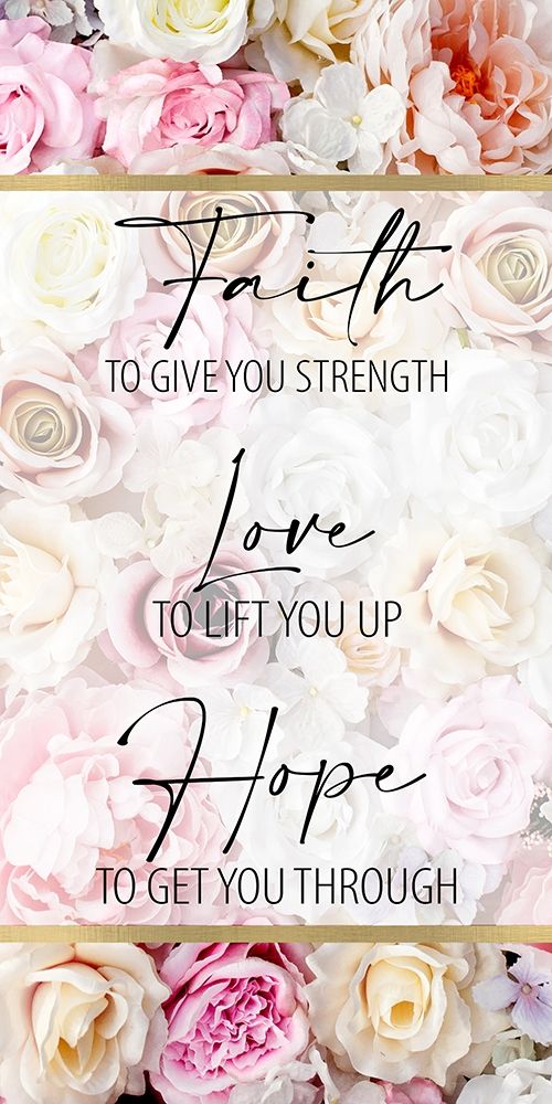Faith Hope Floral 2 art print by Kimberly Allen for $57.95 CAD