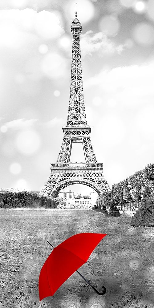 Red Umbrella Paris 1 art print by Kimberly Allen for $57.95 CAD