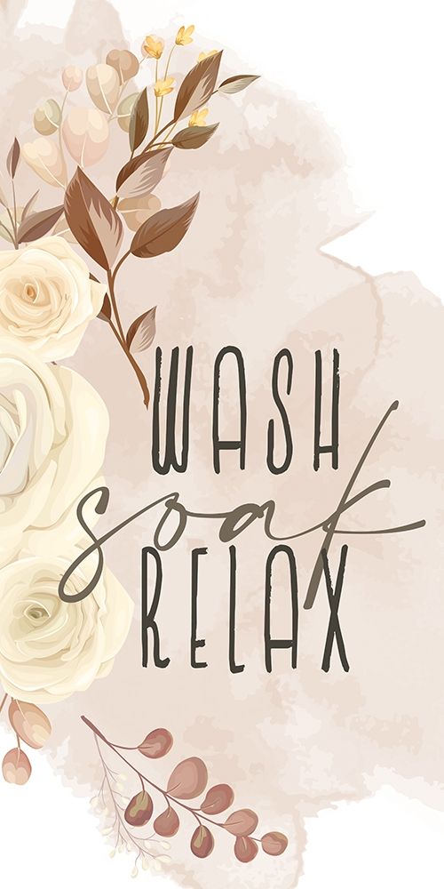 Wash Soak Relax 1_fall art print by Kimberly Allen for $57.95 CAD
