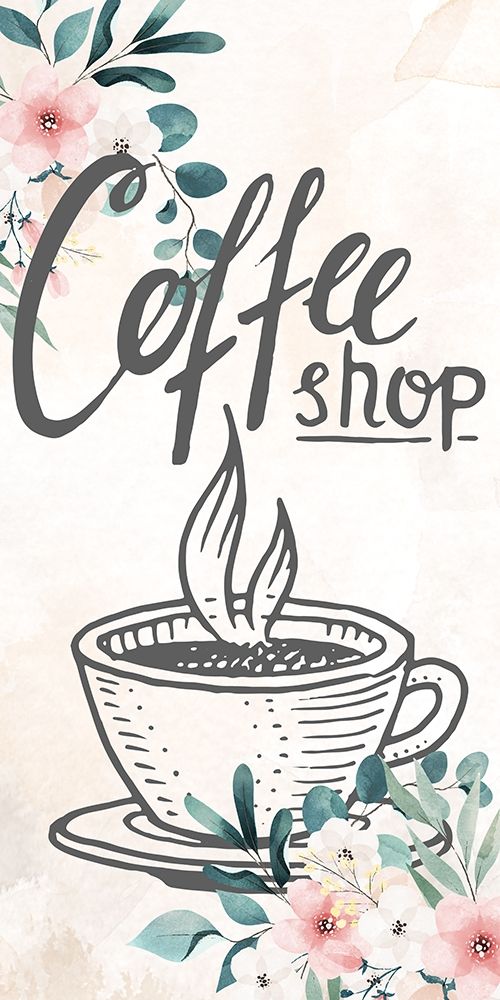 Coffee Floral 1 art print by Kimberly Allen for $57.95 CAD