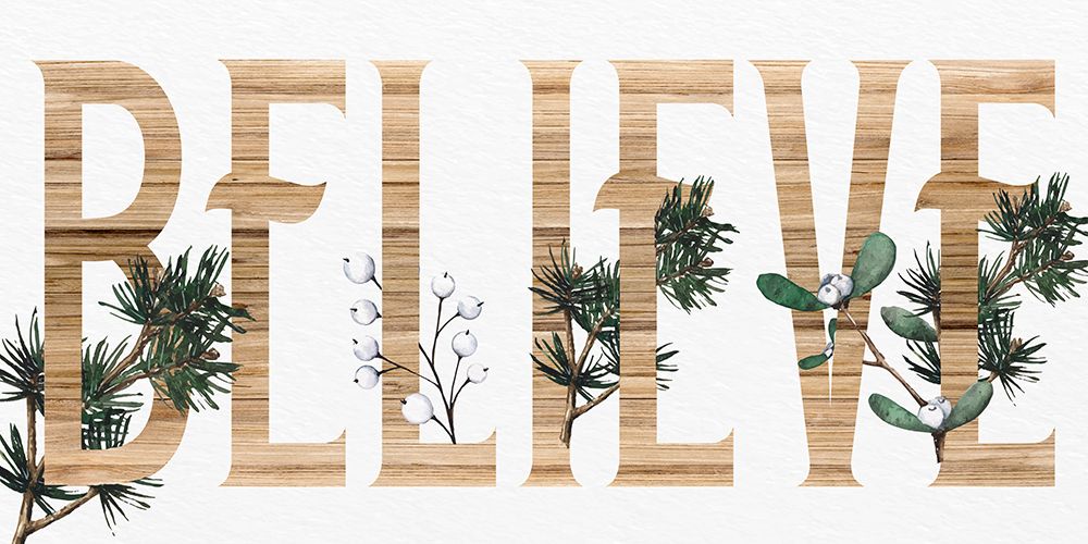 Believe Wood art print by Kimberly Allen for $57.95 CAD