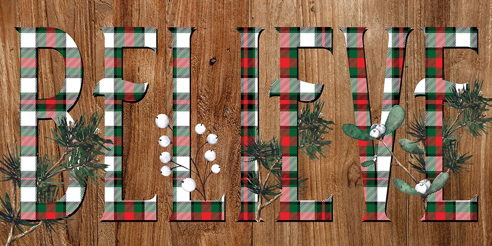 Believe Plaid art print by Kimberly Allen for $57.95 CAD