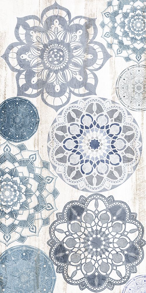Mandala Blues Panel 1 art print by Kimberly Allen for $57.95 CAD