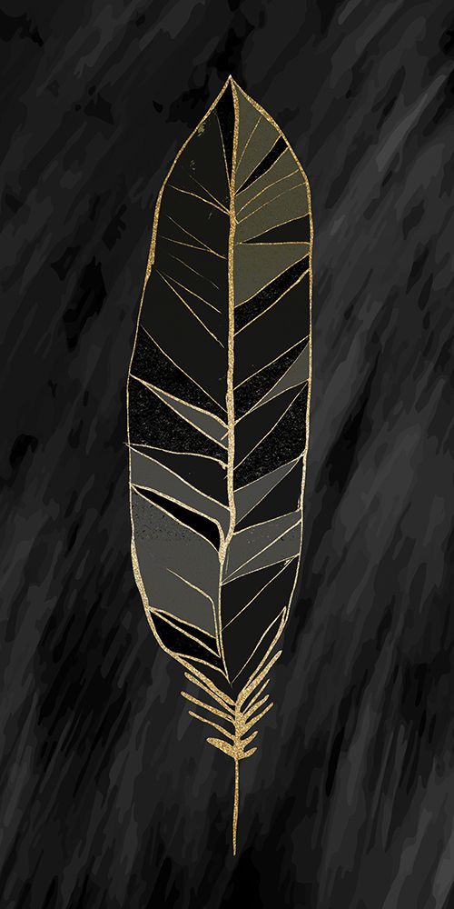 Feather Mood Gold 1 art print by Kimberly Allen for $57.95 CAD