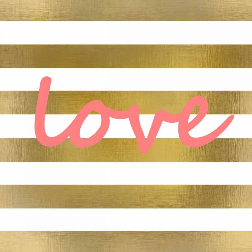 Pink And Gold Love art print by Kimberly Allen for $57.95 CAD