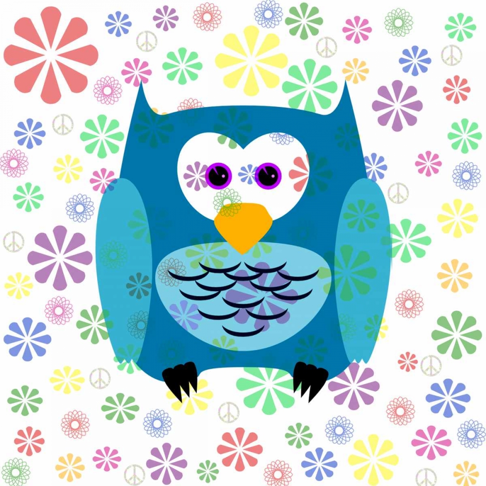 Owls and Flowers 2 art print by Kimberly Allen for $57.95 CAD