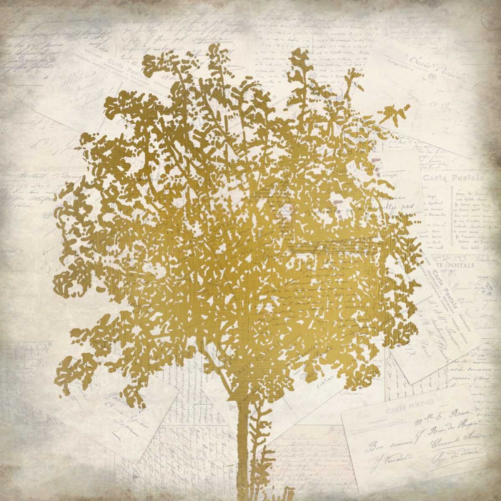 Tree Silhouette Gold 4 art print by Kimberly Allen for $57.95 CAD