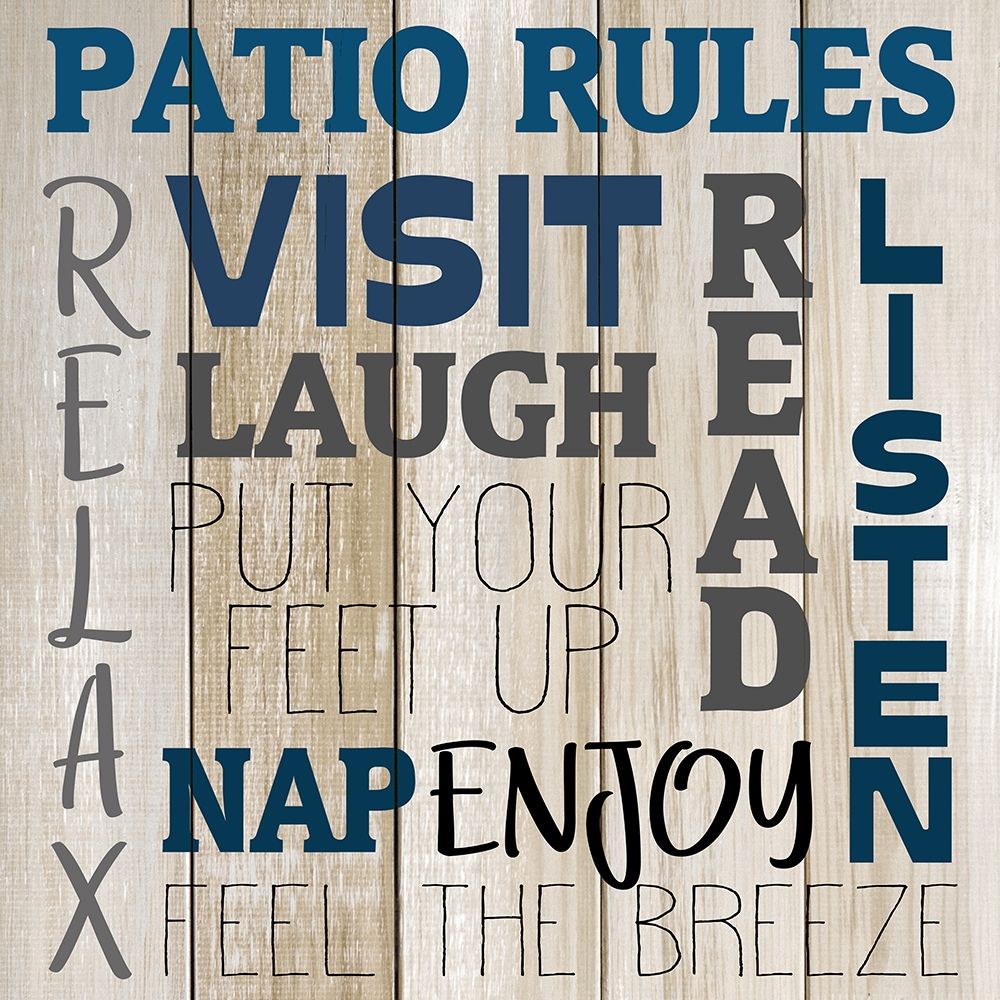 Patio Rules art print by Kimberly Allen for $57.95 CAD