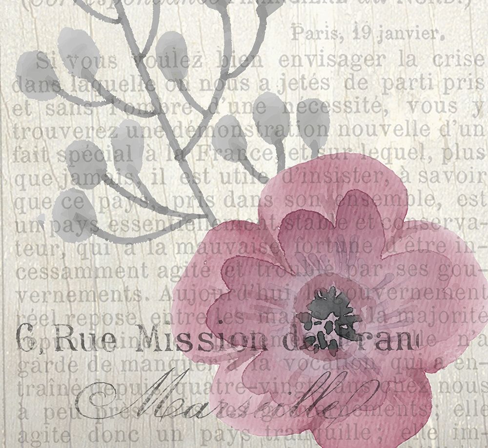 Vintage Floral Panel c art print by Kimberly Allen for $57.95 CAD