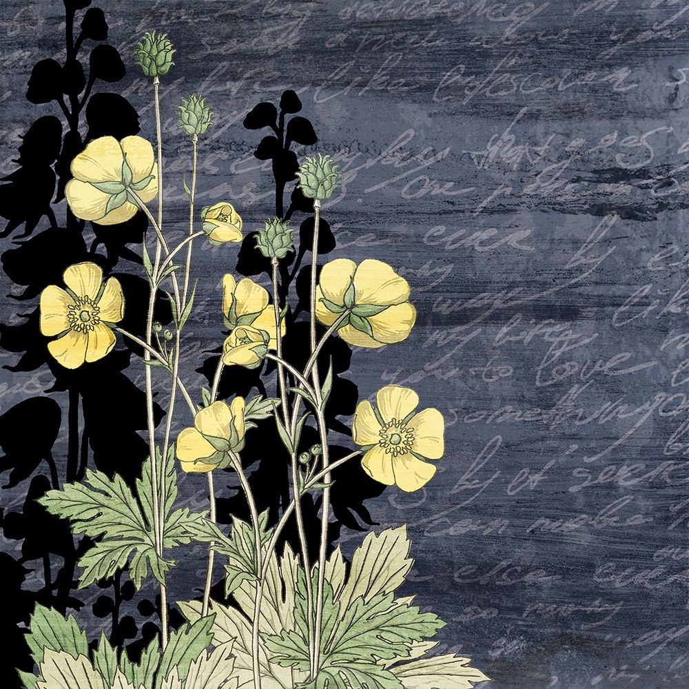 Navy Square Floral 1 art print by Kimberly Allen for $57.95 CAD