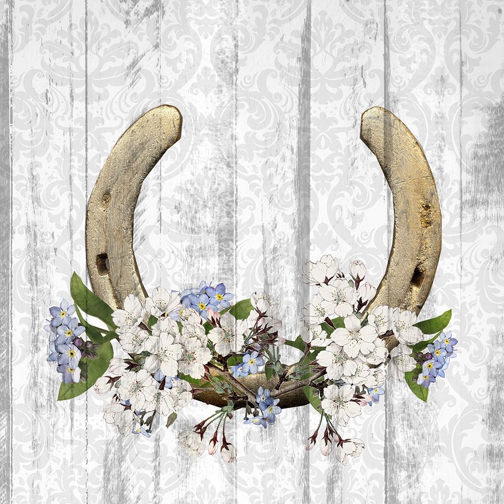 Horseshoe Floral 1 art print by Kimberly Allen for $57.95 CAD