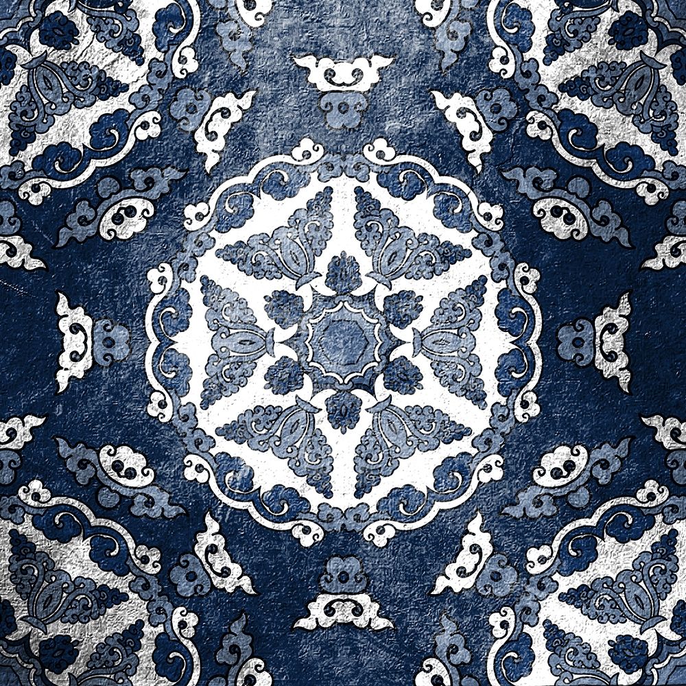 Navy Tiled 3 art print by Kimberly Allen for $57.95 CAD