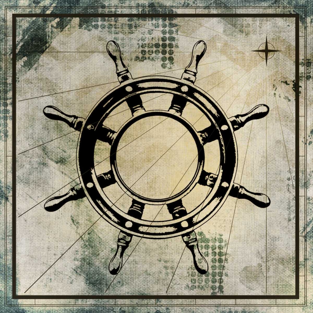 Nautical Gold 3 art print by Kimberly Allen for $57.95 CAD