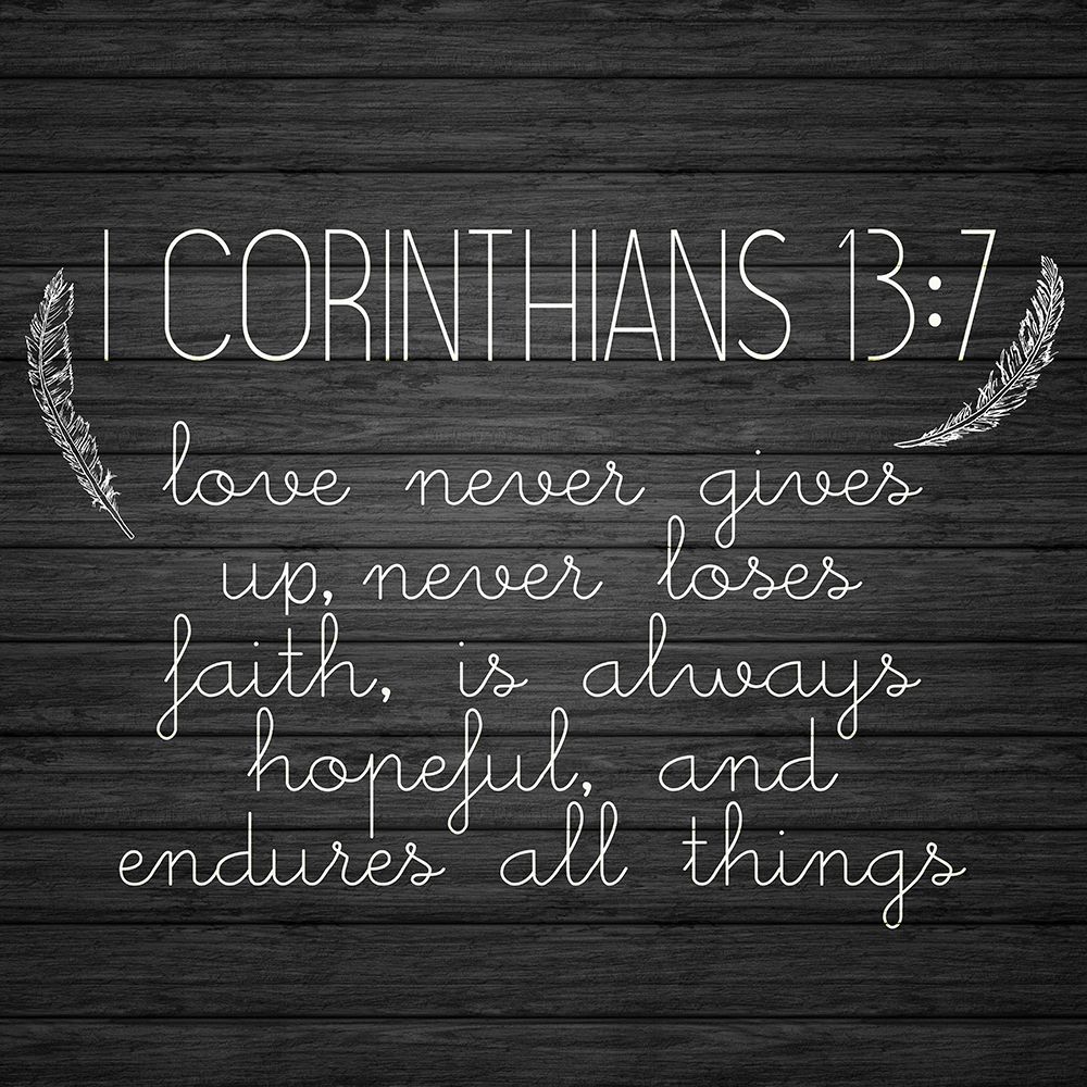 I Corinthians 13 7 Square art print by Kimberly Allen for $57.95 CAD