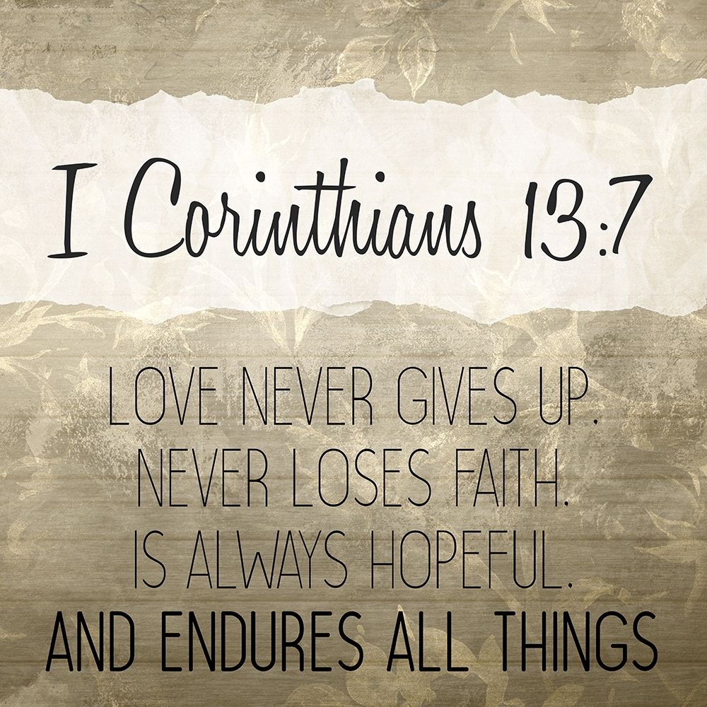 I Corinthians 13 7 Cream art print by Kimberly Allen for $57.95 CAD