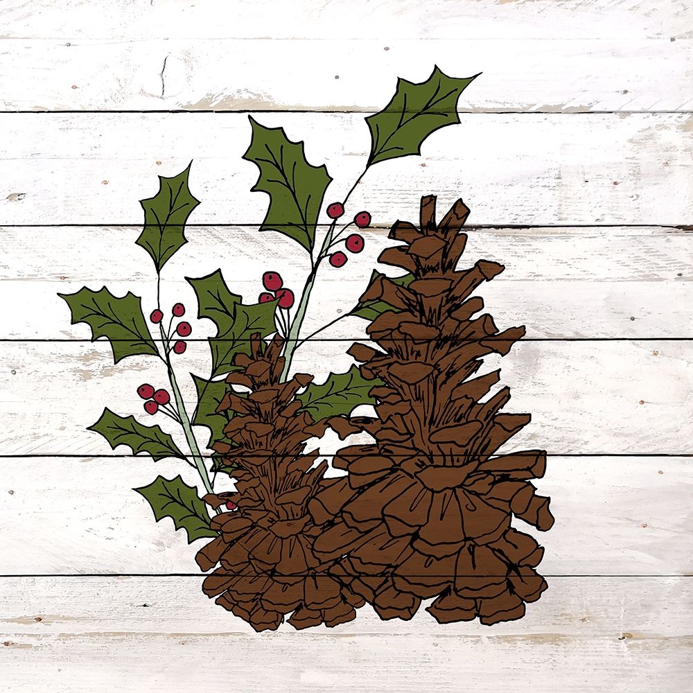 Pinecone Christmas 1 art print by Kimberly Allen for $57.95 CAD