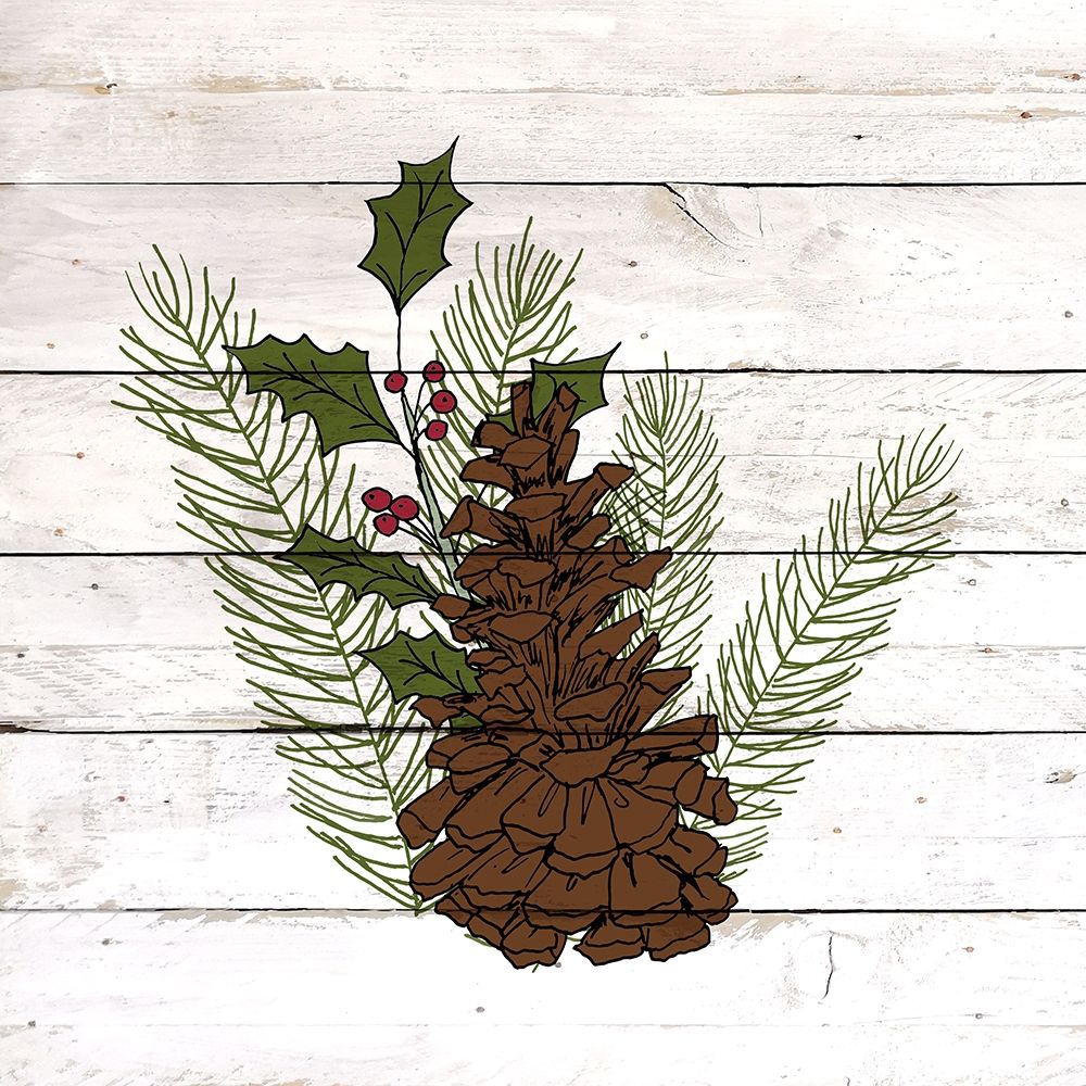 Pinecone Christmas 2 art print by Kimberly Allen for $57.95 CAD