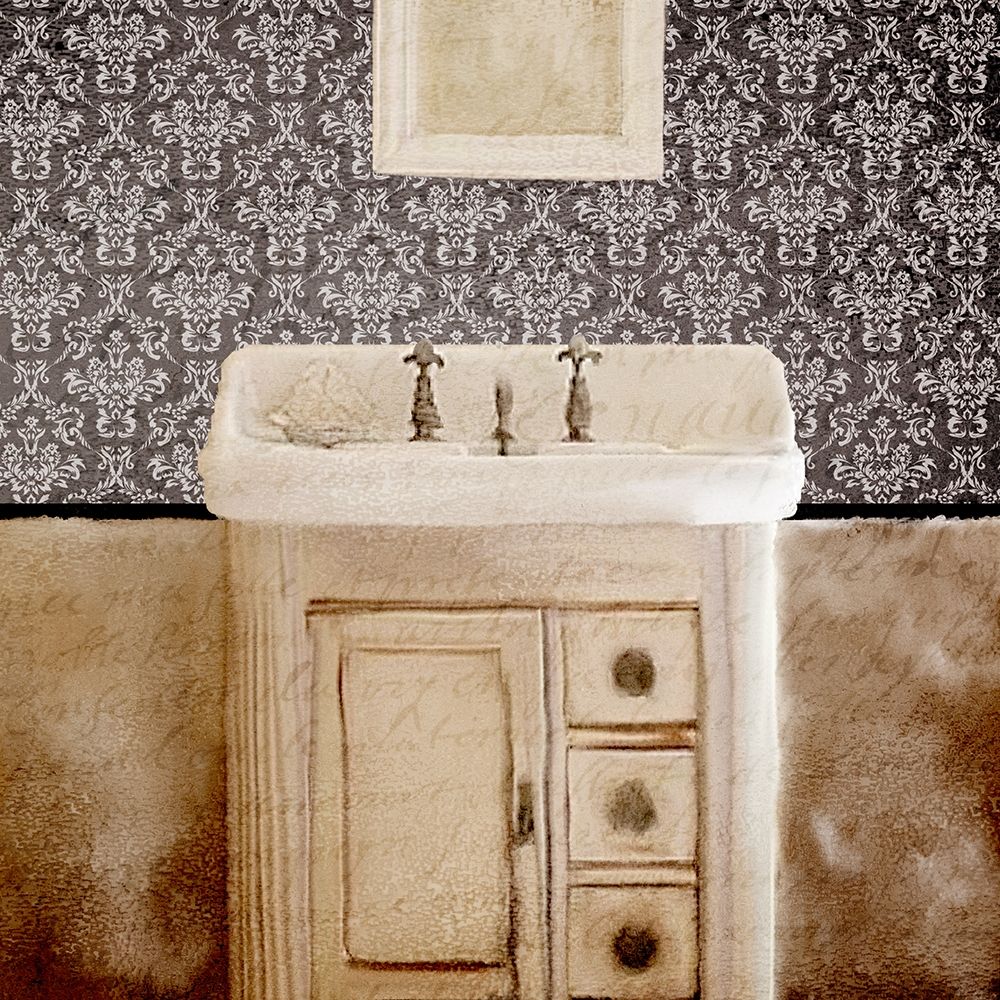 Damask Bath 2 art print by Kimberly Allen for $57.95 CAD
