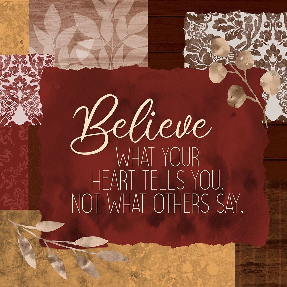 Believe What Your Heart Spice Square art print by Kimberly Allen for $57.95 CAD