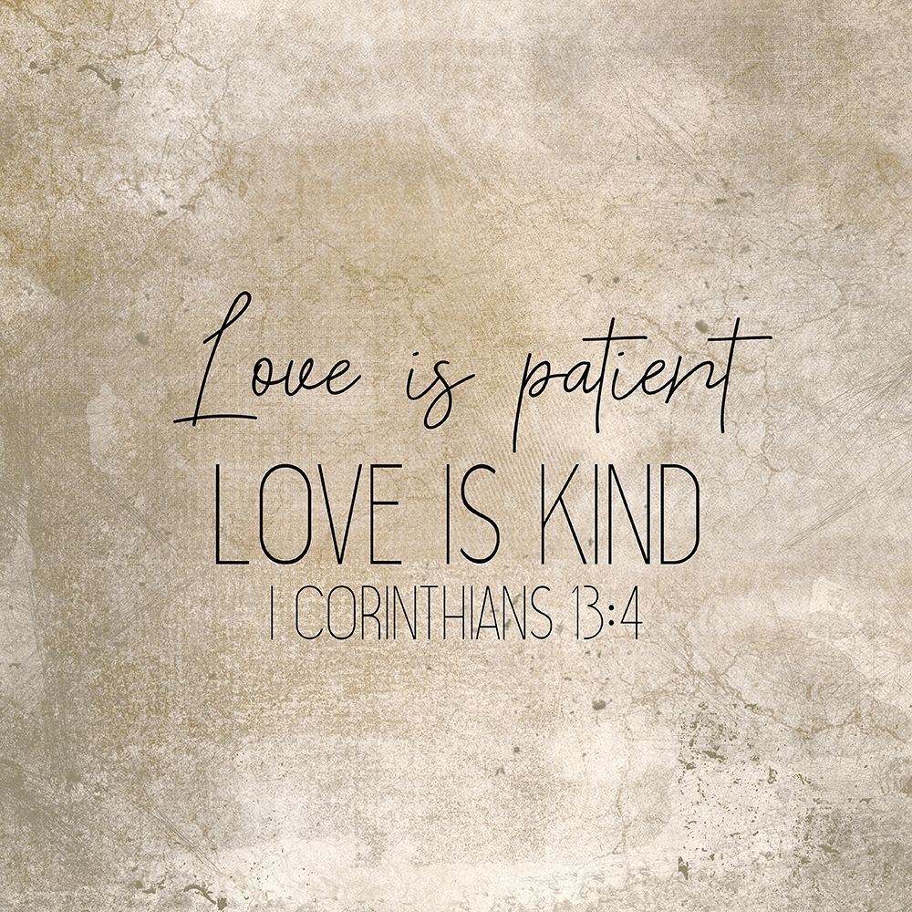 I Corinthians 13 4 Square art print by Kimberly Allen for $57.95 CAD