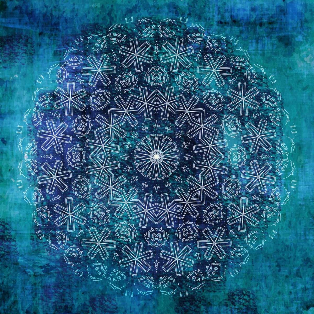 Indigo Turquoise Mandala 1 art print by Kimberly Allen for $57.95 CAD
