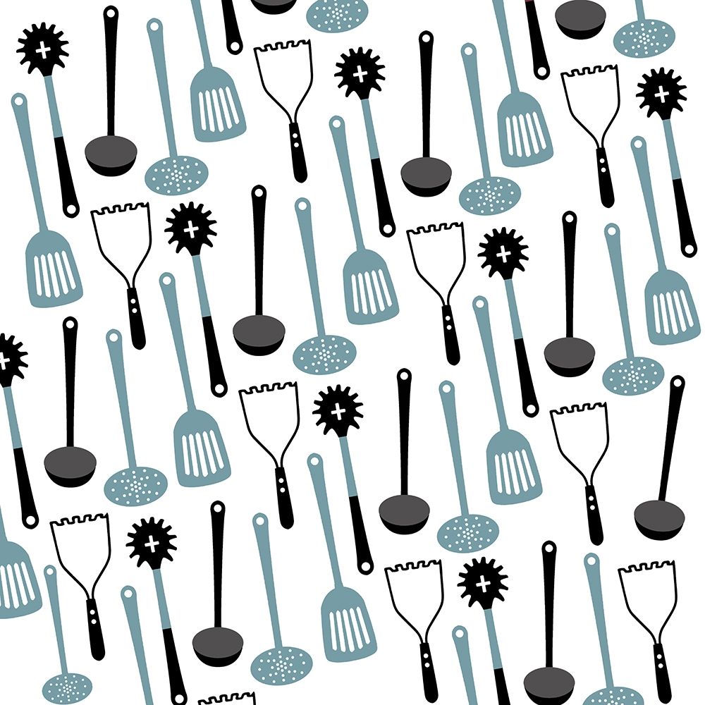 Farm Fresh Utensils  Pattern 1 art print by Kimberly Allen for $57.95 CAD
