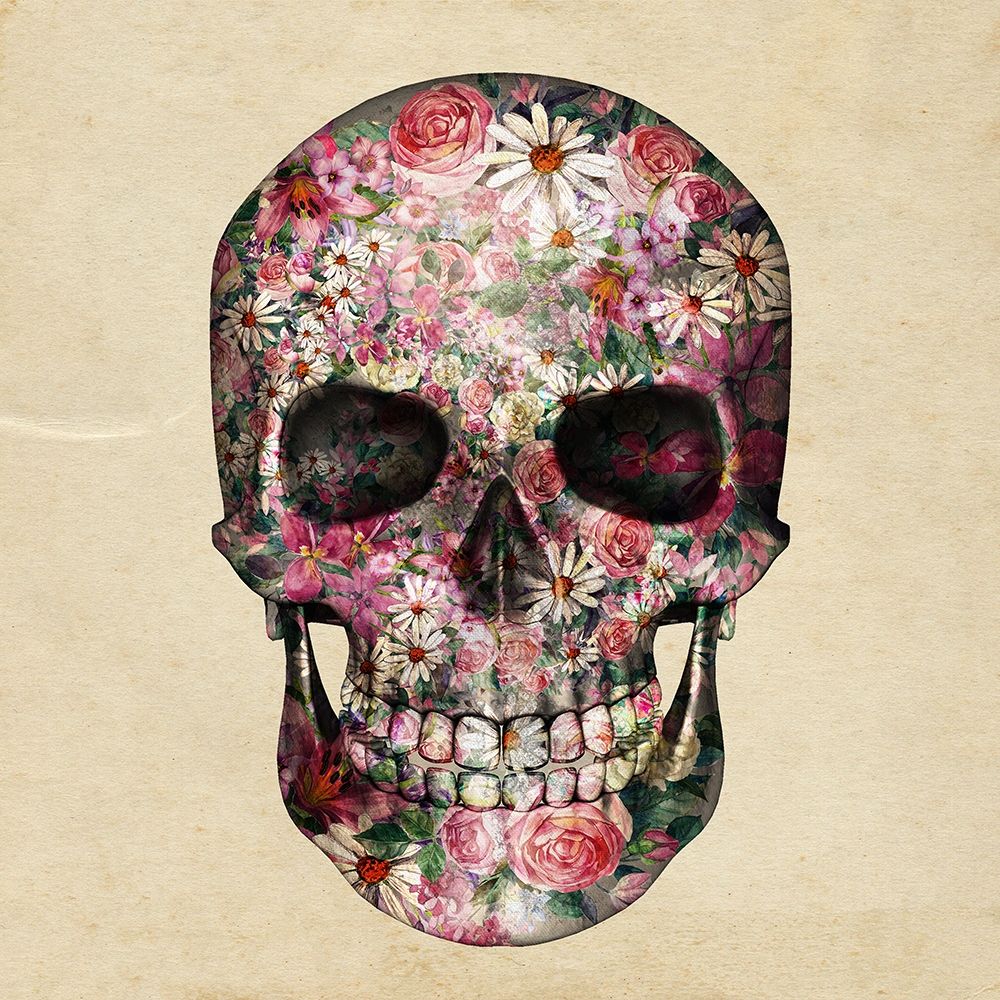Floral Skull 2 art print by Kimberly Allen for $57.95 CAD