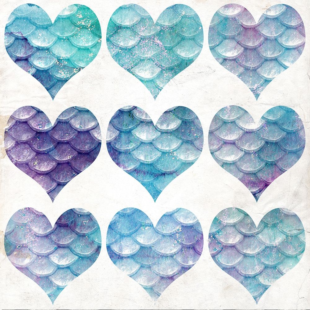 Mermaid Hearts art print by Kimberly Allen for $57.95 CAD