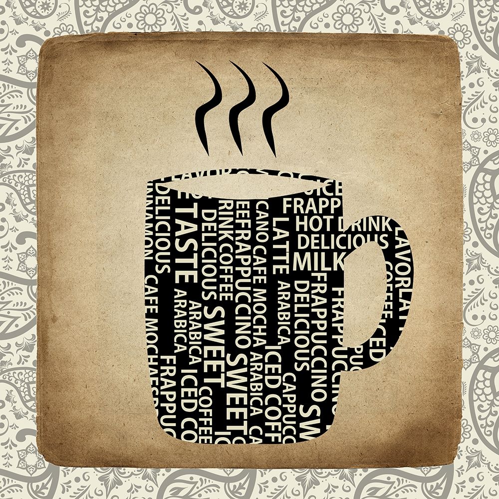 Coffee Paisley 1 art print by Kimberly Allen for $57.95 CAD