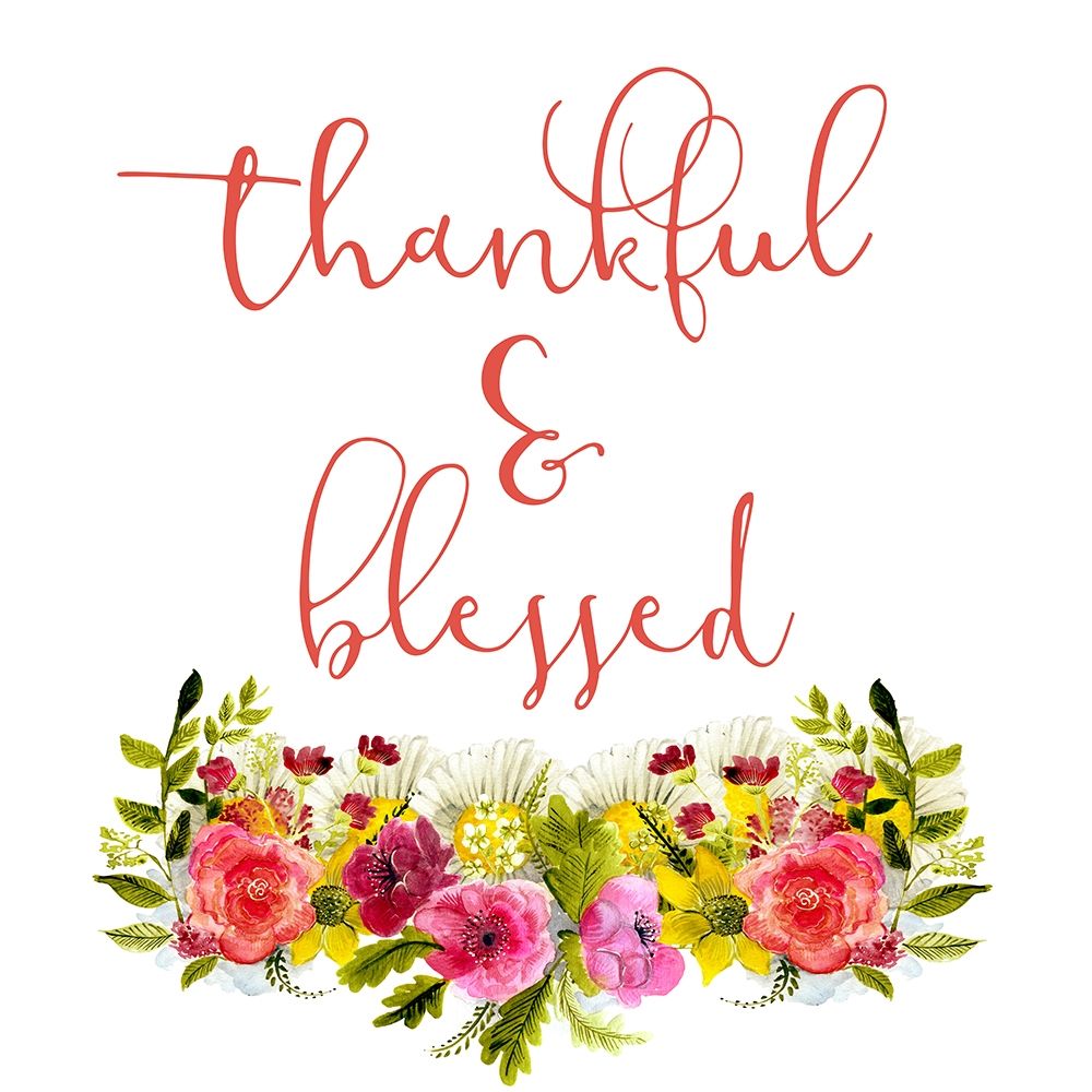 Thankful and Blessed art print by Kimberly Allen for $57.95 CAD