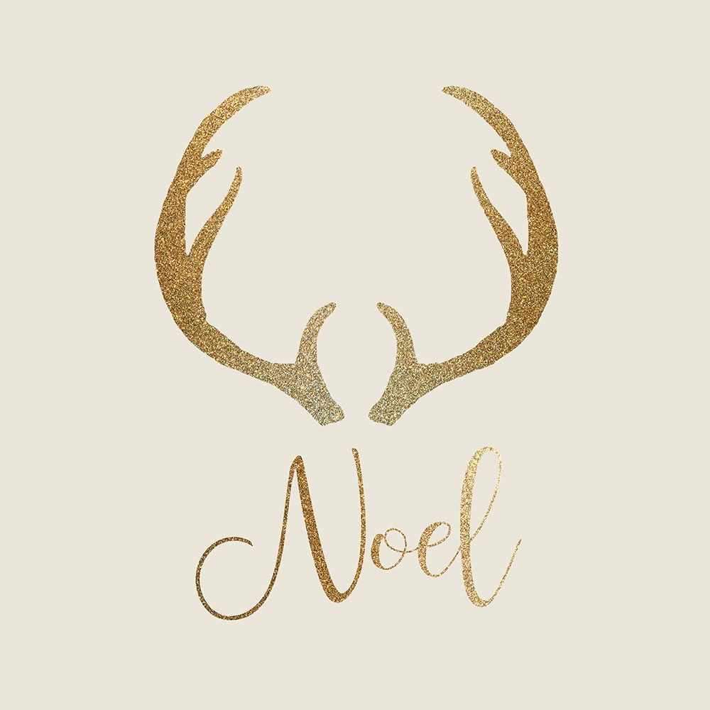 Noel Antler Gold art print by Kimberly Allen for $57.95 CAD
