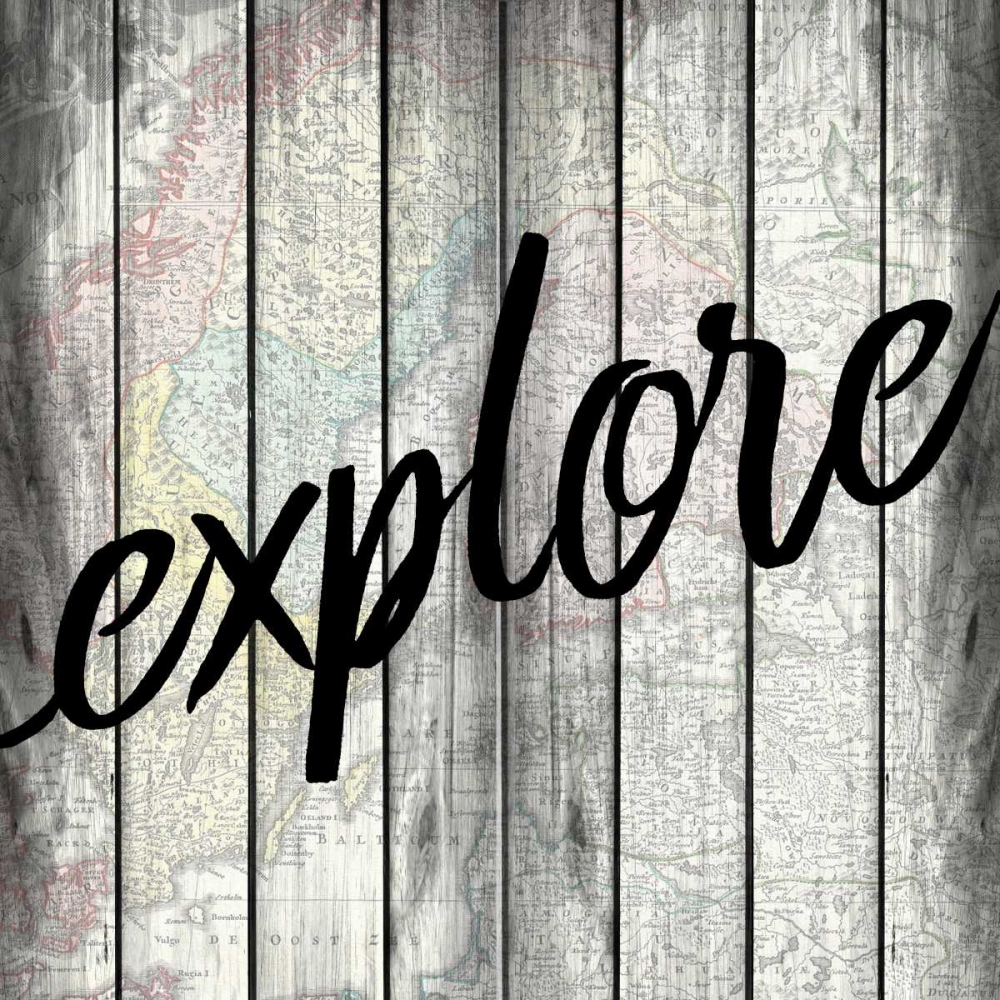 Explore Map art print by Kimberly Allen for $57.95 CAD