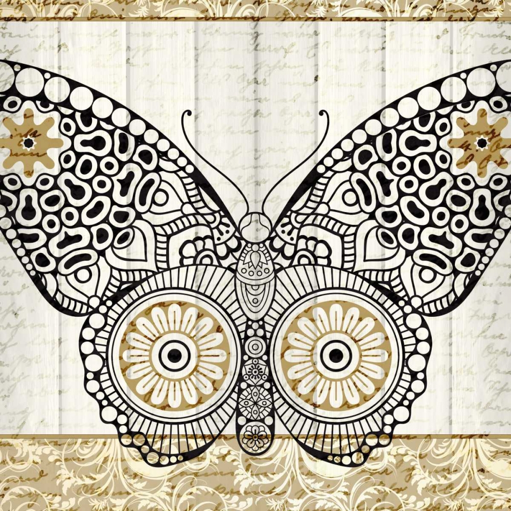 Damask Butterfly 1 art print by Kimberly Allen for $57.95 CAD