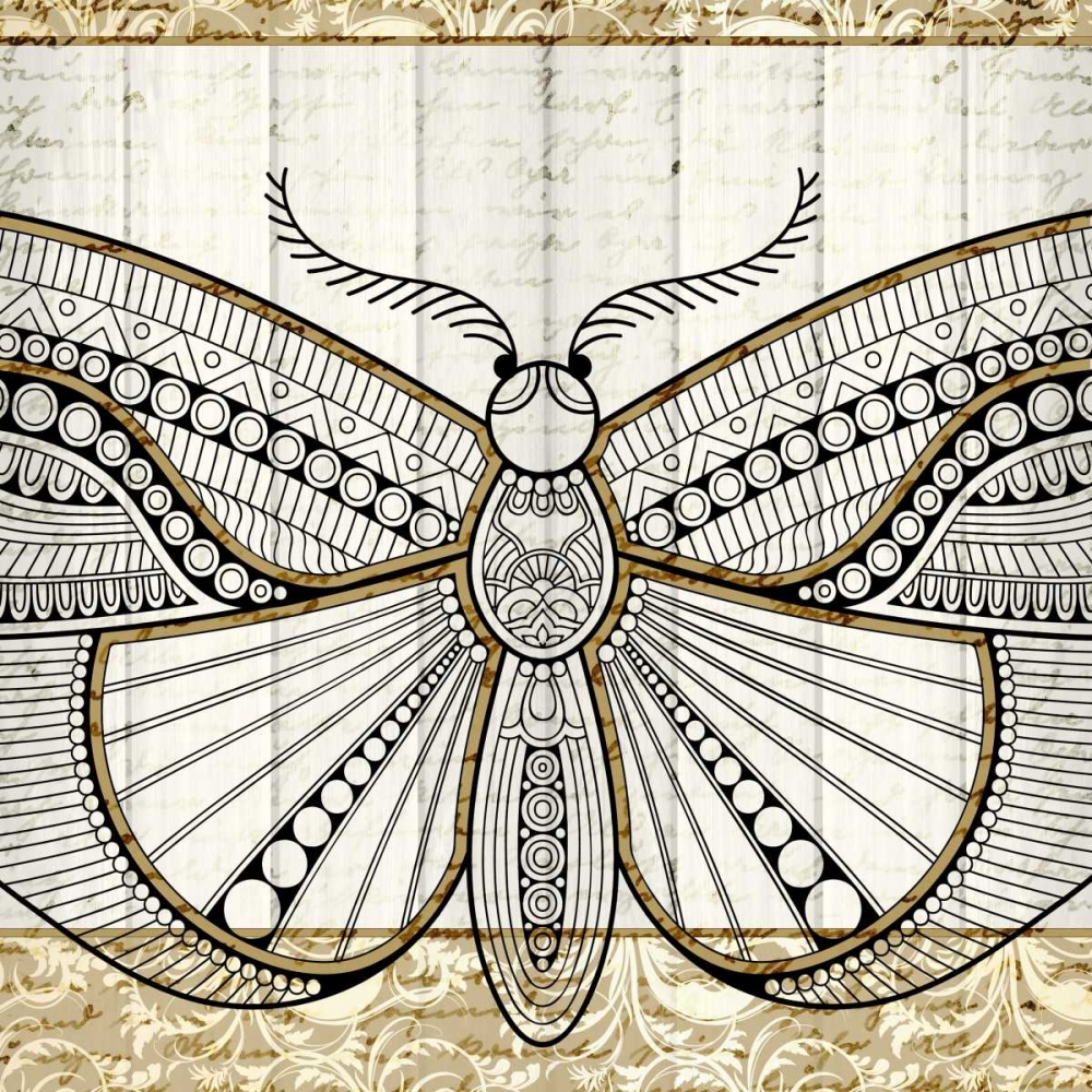Damask Butterfly 3 art print by Kimberly Allen for $57.95 CAD